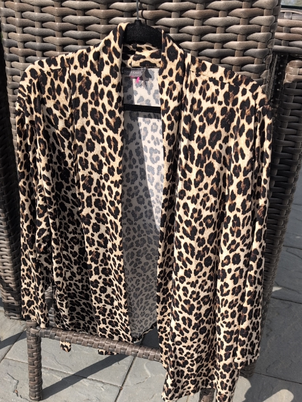 Vince Camuto Cheetah Print Lightweight Open Cardigan. Size XL. EUC